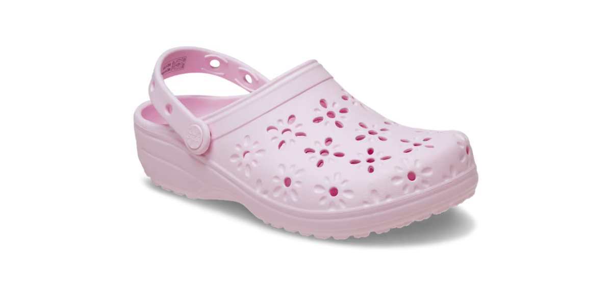 Classic Floral Cut-Out Clog-Pink