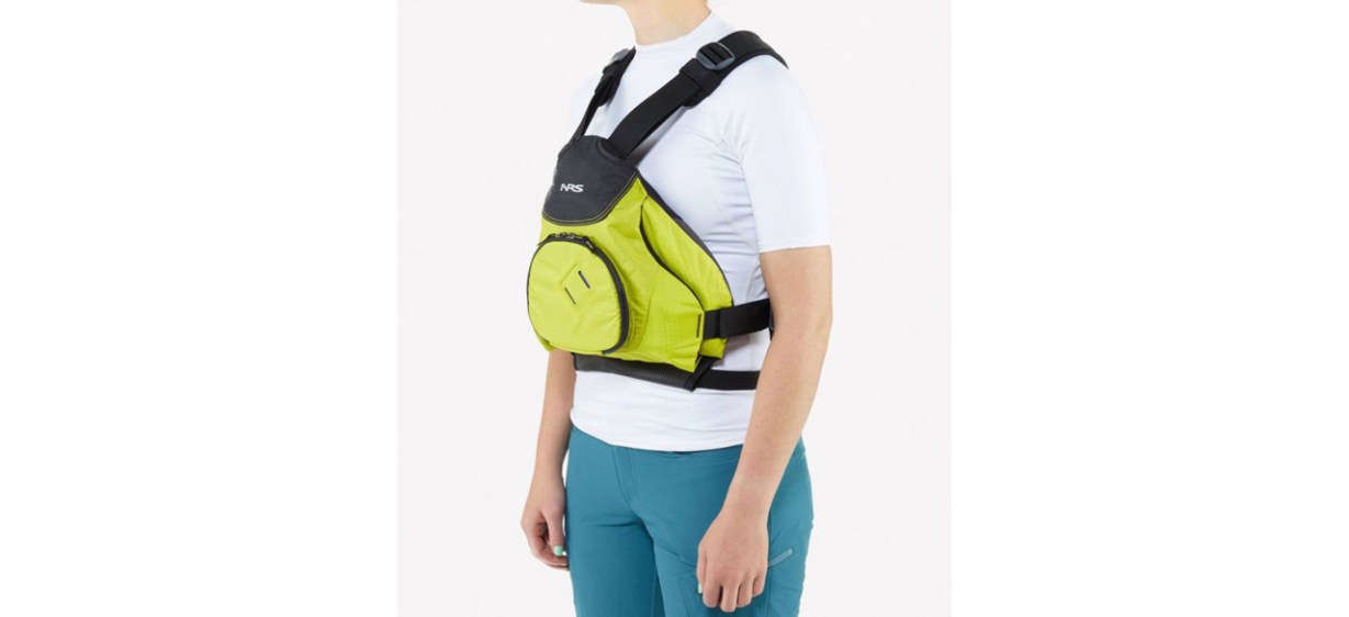 Person wearing NRS Ninja PFD  Person wearing NRS Ninja PFD