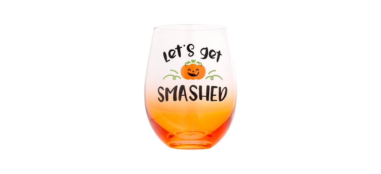 Best Pearhead Halloween Lets Get Smashed Stemless Wine Glasses Best Pearhead Halloween Lets Get Smashed Stemless Wine Glasses