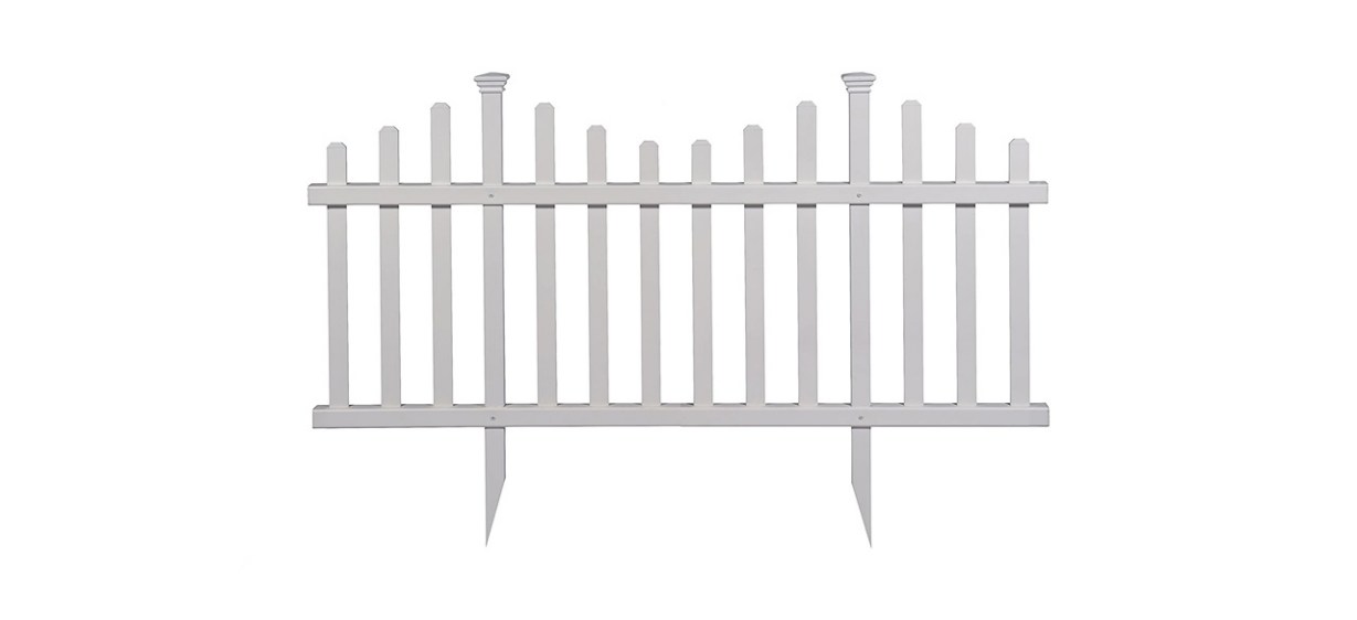 best Zippity Outdoor Products No Dig Madison Vinyl Picket Fence