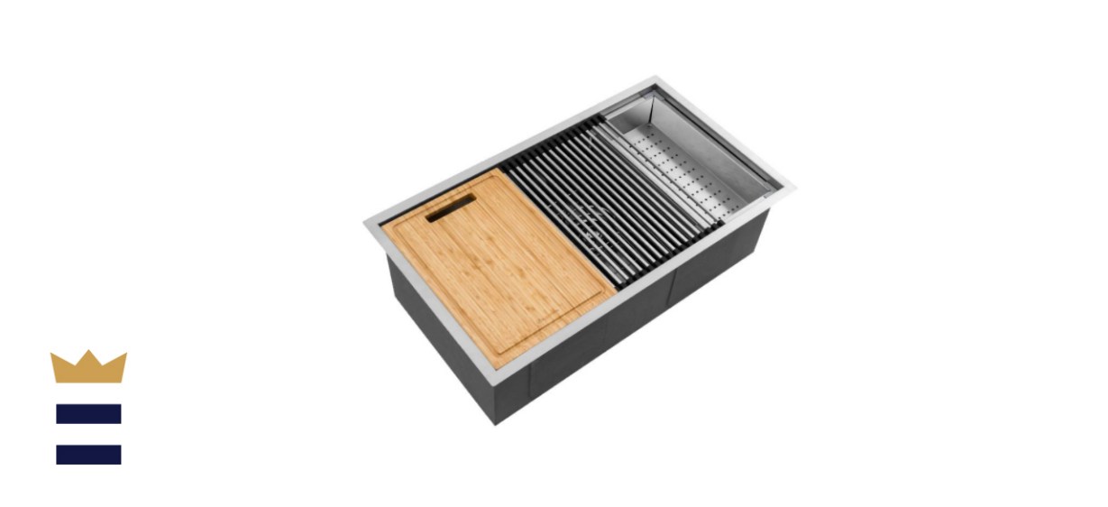 Glacier Bay All-in-One Stainless Steel Kitchen Sink Workstation