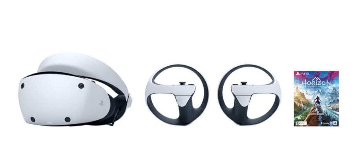 PlayStation VR2 Horizon Call of The Mountain™ Bundle on white background PlayStation VR2 Horizon Call of The Mountain™ Bundle on white background