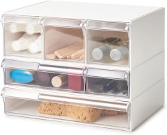 EZOWare Acrylic Cosmetic Organizer with 7-Drawer Display Storage Container