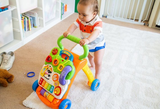 Which baby walker has the best safety features?