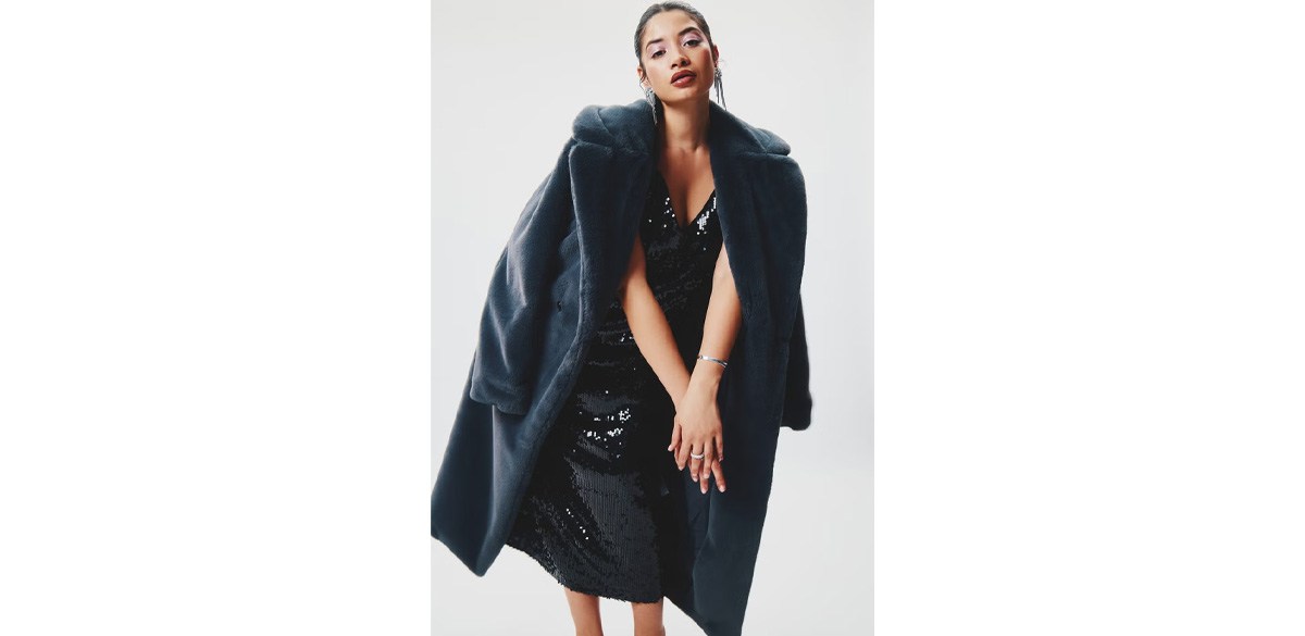 Eloquii Faux Fur Long Coat