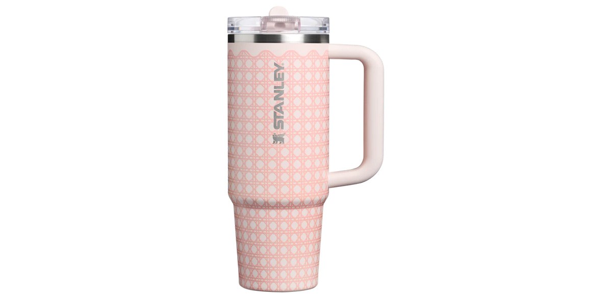 The Quencher® ProTour Flip Straw Tumbler Rose Quartz Rattan