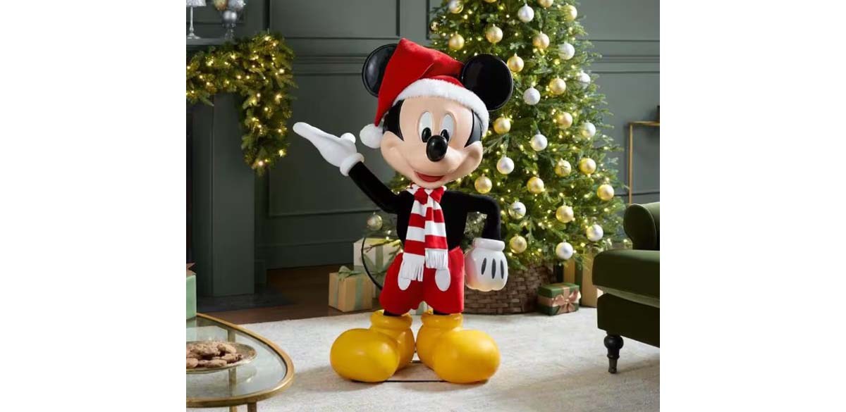 Disney 4 ft. Animated Holiday Mickey Mouse A5