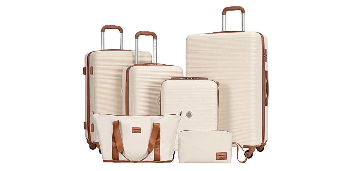 Travelhouse 6 Piece Hardshell Luggage Set Hardside