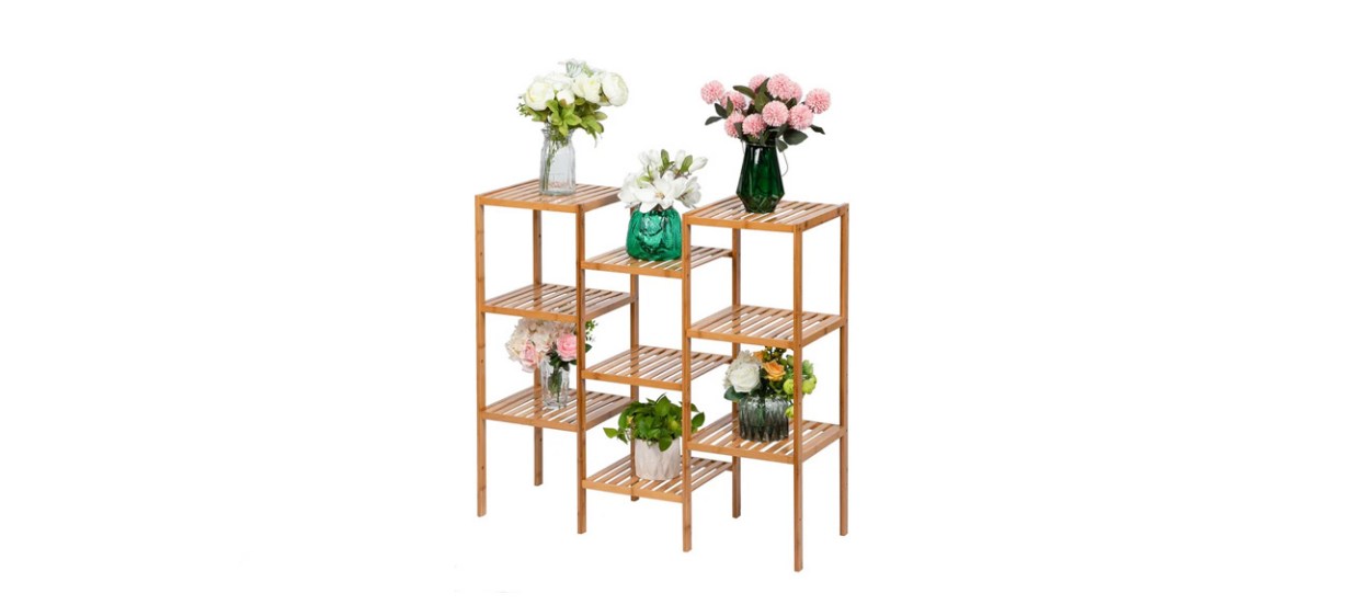 best Arlmont &amp; Co. Bamboo Nine-layer Plant Shelf