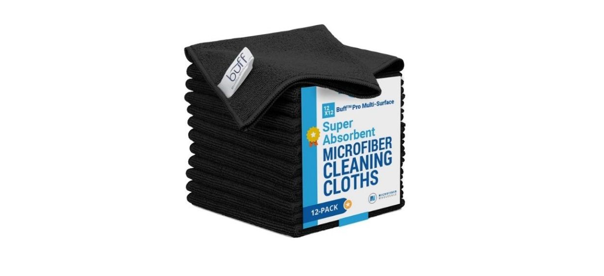 12&quot; x 12&quot; Buff Pro Multi-Surface Microfiber Cleaning Cloths