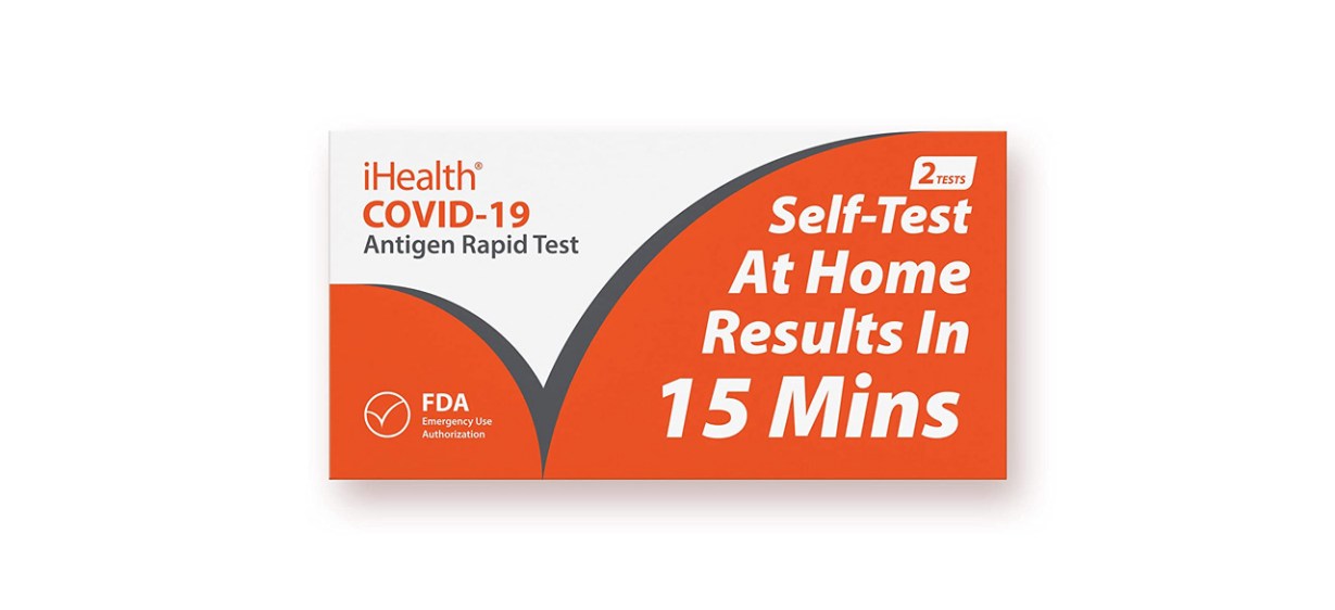 iHealth Covid-19 Antigen Rapid Test on white background