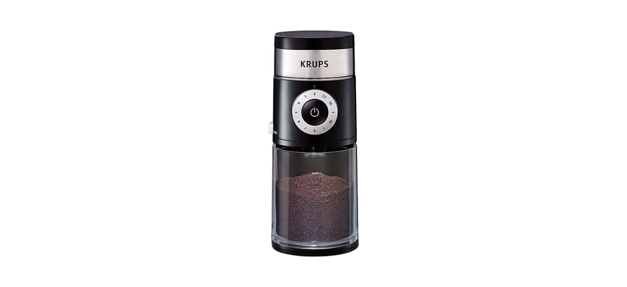 Krups F20342DI Electric Spice and Coffee Grinder, Stainless Steel Blades, Black