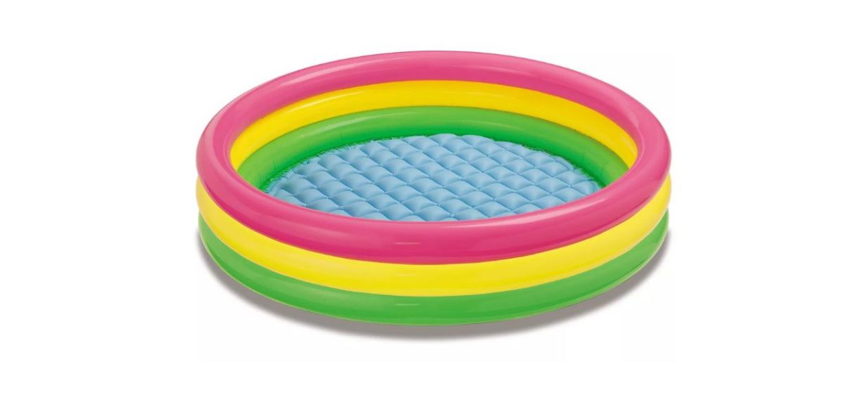 Intex 4ft x 13in Inflatable Sunset Glow Colorful Backyard Kid Play Swimming Pool