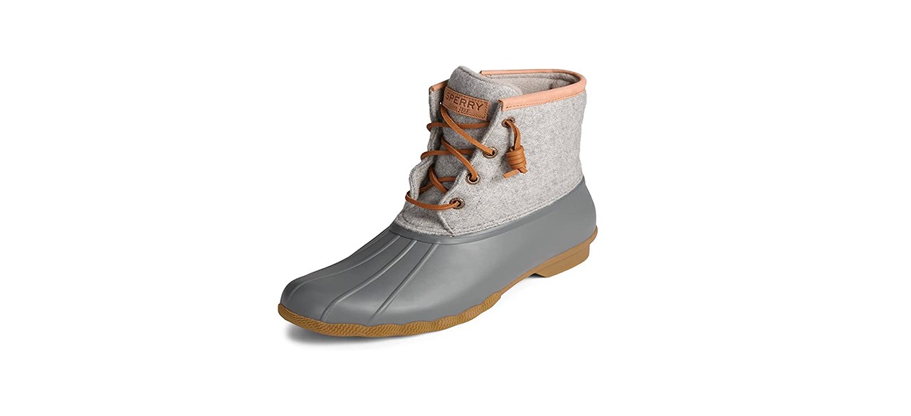 light gray sperry duck boots