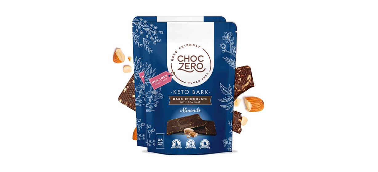 ChocZero Keto Bark - Dark Chocolate Almonds with Sea Salt