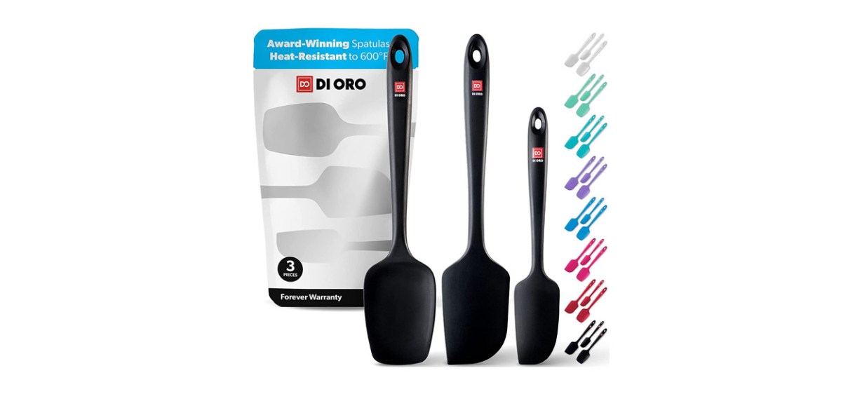 Di Oro Living Seamless Series Three-Piece Silicone Spatula Set