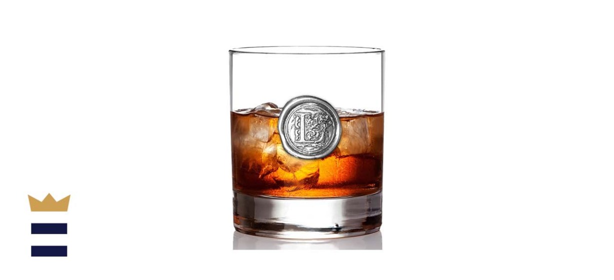 English Pewter Company Whisky Tumbler with Monogram