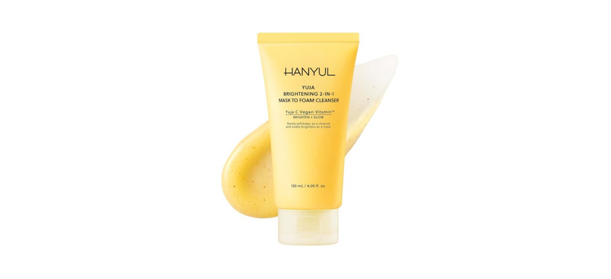  Hanyul Yuja Brightening 2-in-1 Mask To Foam Cleanser