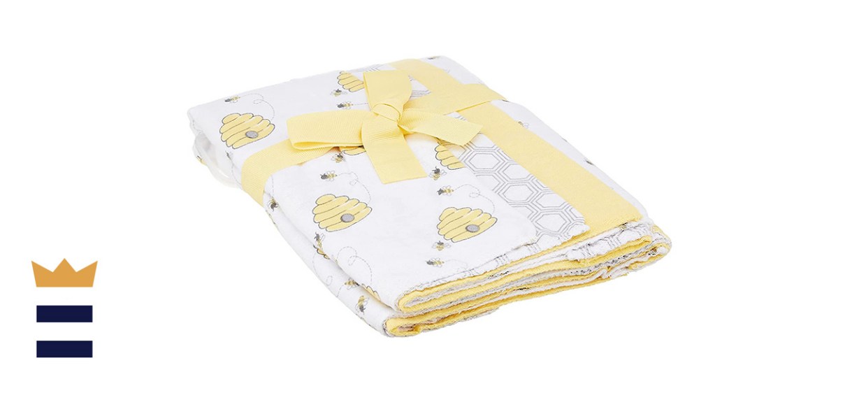 Hudson Baby 4-Pack Bees Burp Cloth Set