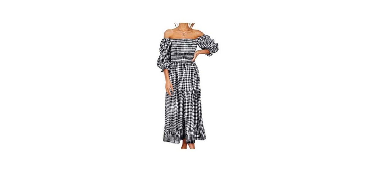 UIMLK Boho Cottagecore Puff Sleeve Dress