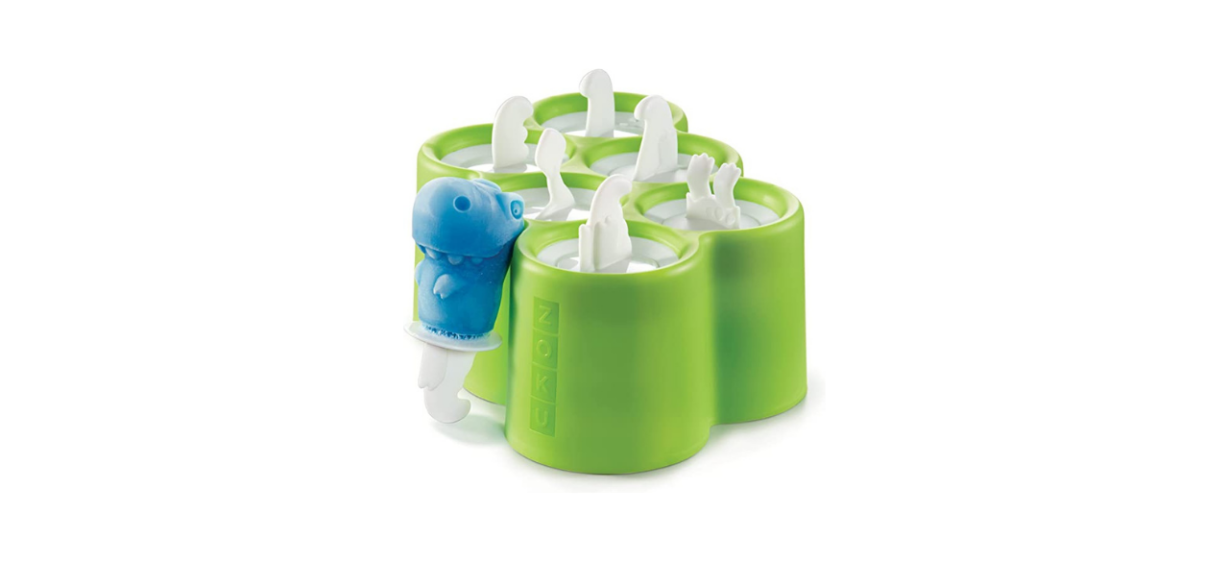 Zoku Dino Pop Molds, 6 Different Easy-release Silicone Popsicle Molds in  One Tray, Unique and Fun Prehistoric Designs