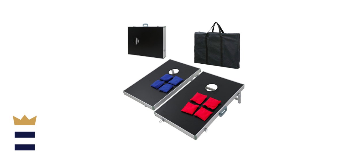 ZENY Cornhole Set 3ft x2ft Cornhole Bean Bag Toss Game Set