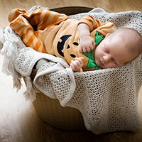 Best Halloween Costumes for Babies-Sleeping Baby in Halloween Costume