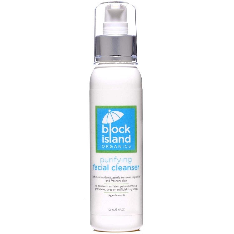 Block Island Organics Organic Purifying Facial Cleanser with Antioxidants Vitamin C and E