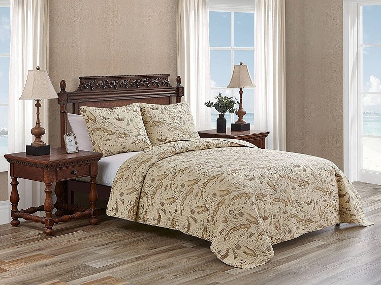 Tommy Bahama Map Quilt Set