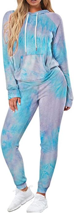 FUPHINE Tie-Dye Sweatsuit 2 Pieces for Women