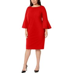 Calvin Klein Peplum Sleeve Sheath Dress