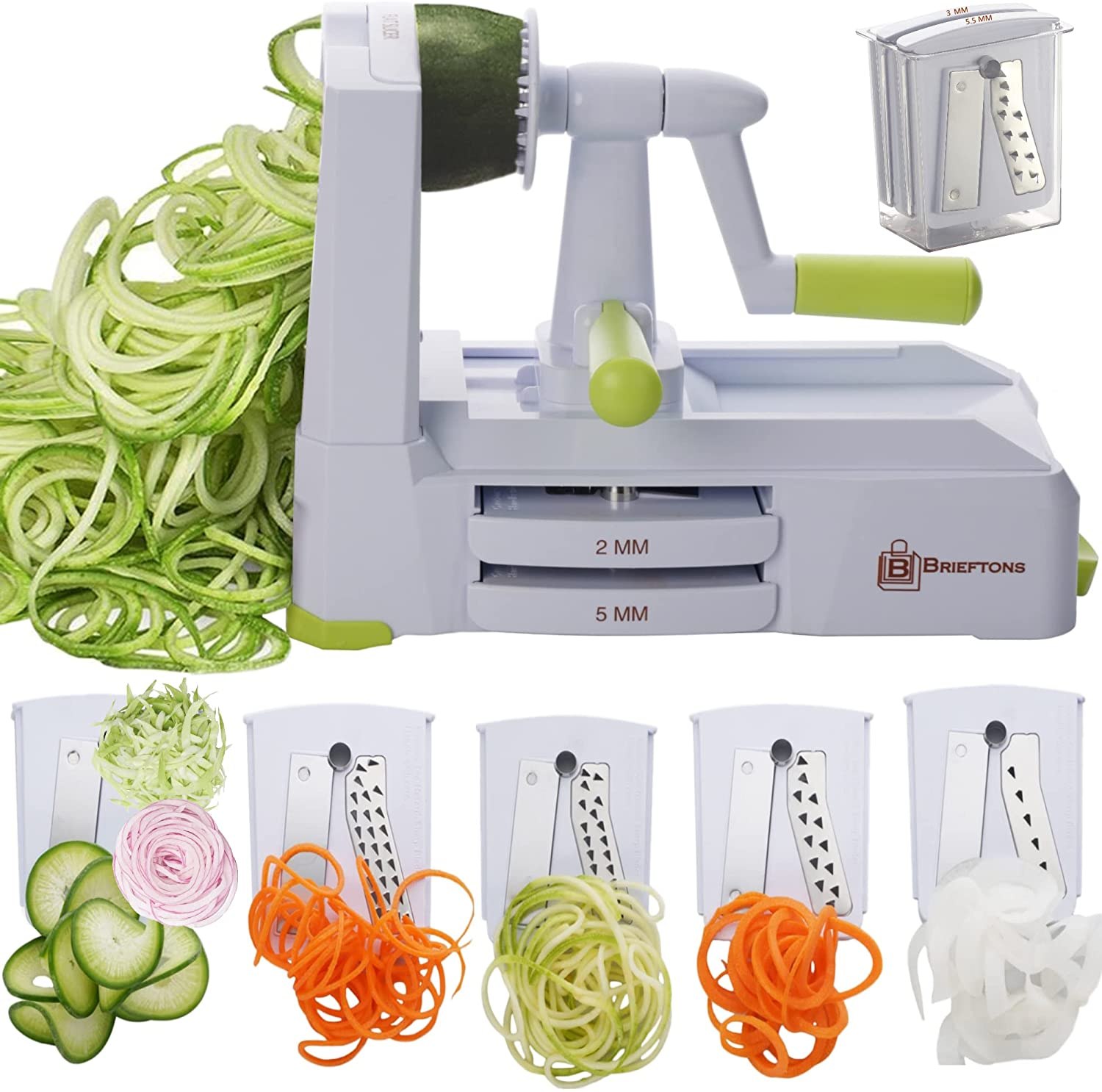 Brieftons 5-Blade Spiralizer