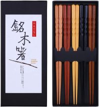 Antner 5 Pairs Wooden Chopsticks