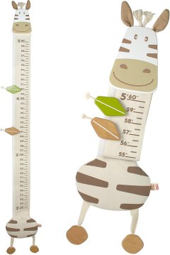 I'm Wood and Fabric Wall Growth Chart