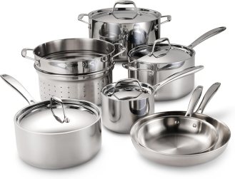 Tramontina Signature Tri-Ply Clad Stainless Steel 11-Piece Cookware Set