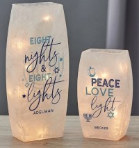 Personalization Mall Hanukkah Personalized Frosted Tabletop Light