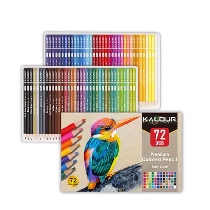 KALOUR 72-Count Premium Colored Pencils