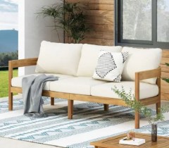 Christopher Knight Home Brooklyn Outdoor Acacia Wood 3-Seater Sofa