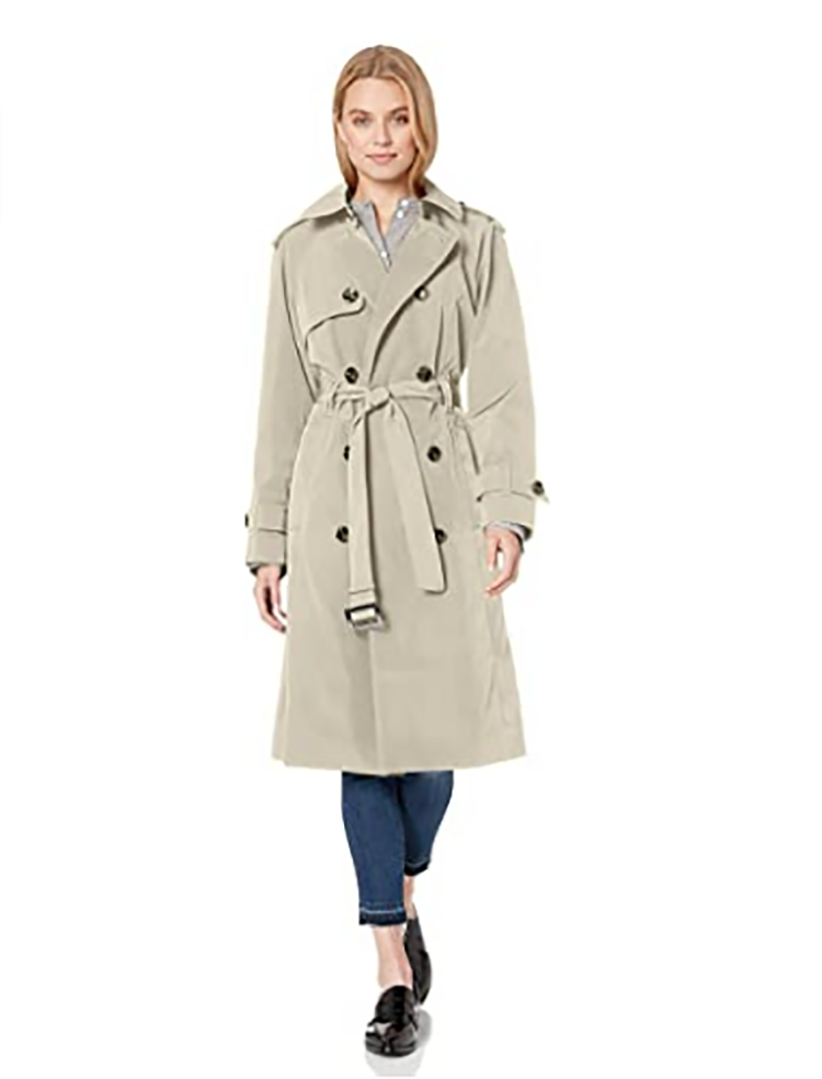 LONDON FOG 3/4 Length Double-Breasted Trench Coat