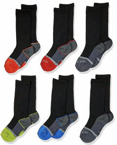 Fruit of the Loom Boys' Big 6-Pair Half Cushion Crew Socks