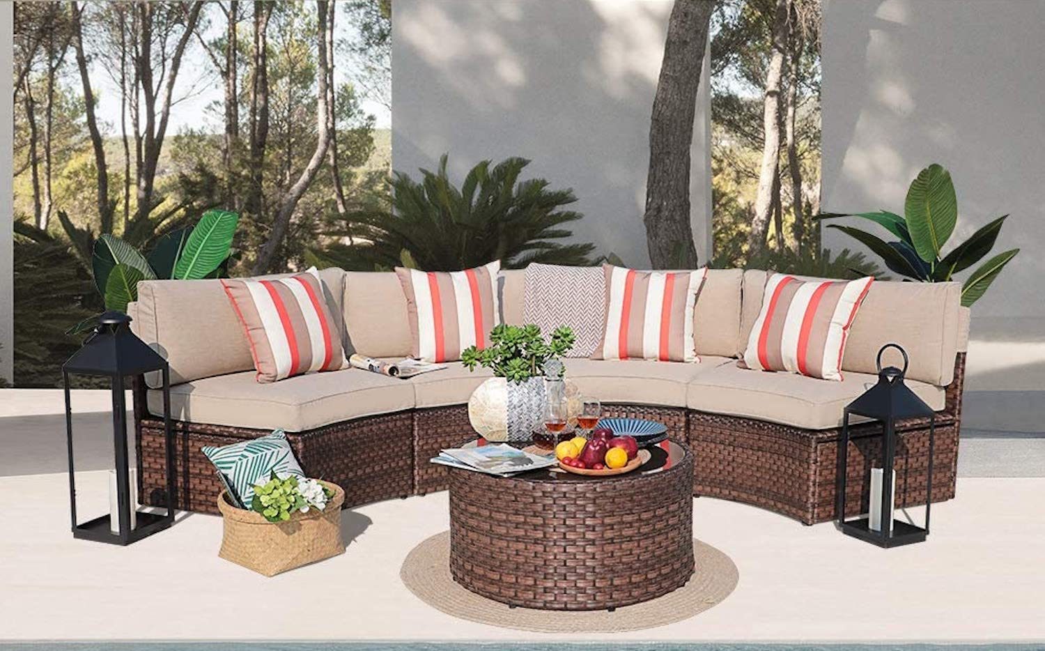 SUNSITT Outdoor 4-Piece Patio Sectional Patio Furniture Set